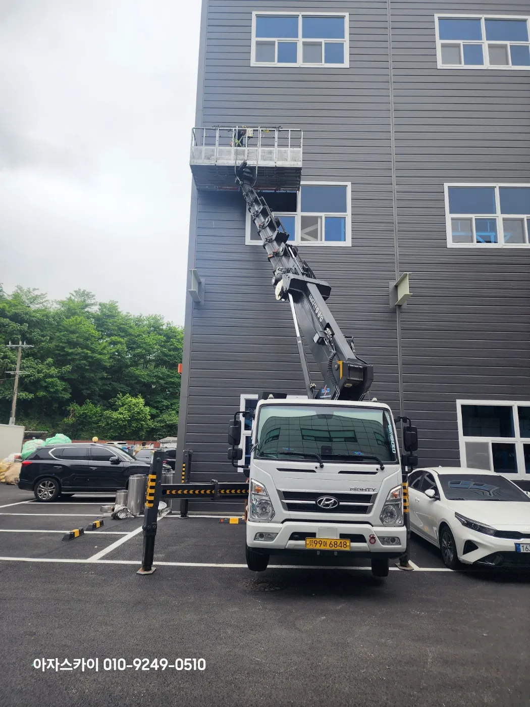 아산 스카이차 현장작업 8 - 고소작업 안전시공