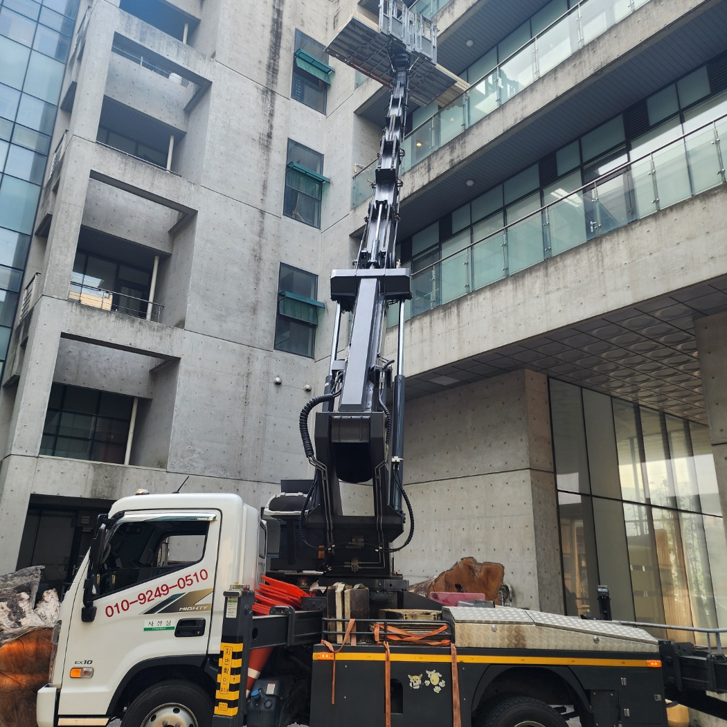 아산 신인동 CCTV 설치 스카이차 작업